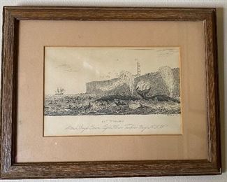 Victorian etching of whaling in Australia