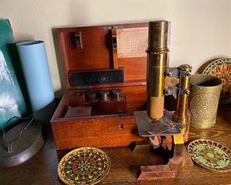 Incredible old microscope, Texas manufacturer