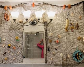 Fishermans, net of Vintage treasures from the sea