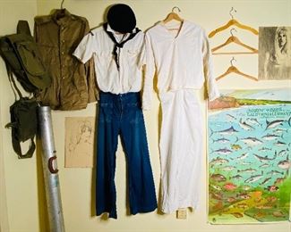 Vintage United States navy uniforms. 