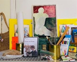 Art supplies, paint, get inspired