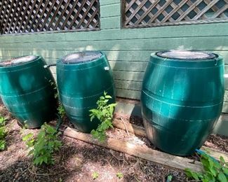 There are four 50 gallon rainwater barrels and 150 gallon rainwater barrel. Get control of the water on your property.