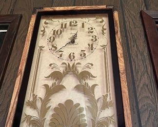 Vintage 1970's Intercraft Industries, Glass Shadowbox Clock