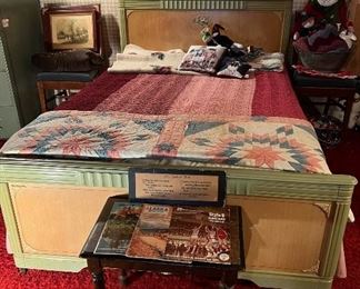 Antique Bed with Matching Dresser