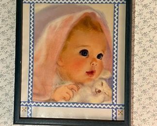 Vintage Northern Paper Mills, American Beauties, Large Eyed Baby - Francis Hook