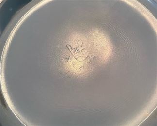 Vintage 1950's Pyrex, Blue Sprayware, Set of 4 Fruit Bowls, Mid Century Modern