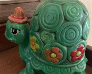 Vintage Hand Painted Turtle Figurine