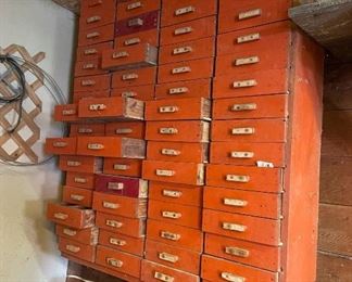 Vintage Apothecary File Cabinet