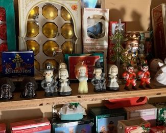 Vintage Christmas Ornaments, Candles, and Decor