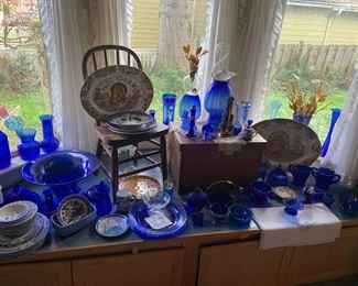 Cobalt Blue Dinnerware and Vases