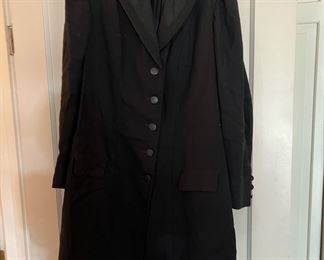 Black Victorian Style Button Up Coat