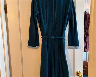 Dark Blue, Long Sleeve,  1950's  Vintage L'AIGLON Dress