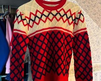 Vintage All Wool SPORTCLAD Sweater, Mens Medium