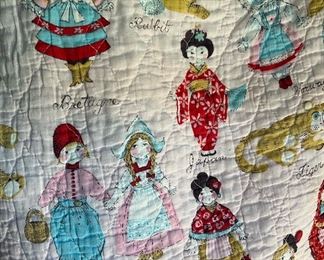 Vintage Quilt, Around The World Pattern