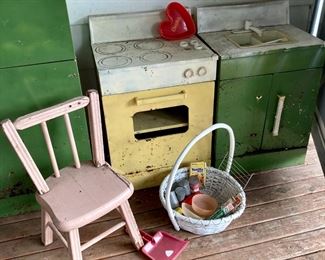 Vintage Children's Play Kitchen Set 