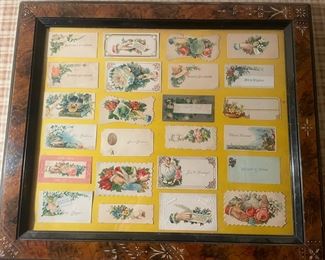 Framed Vintage Mix of Labels