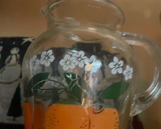 Vintage Anchor Hocking , Oranges Pitcher