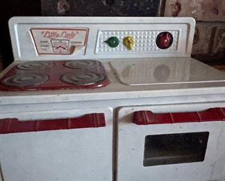 Vintage 1950's Little Lady, Children's Electric Metal Range