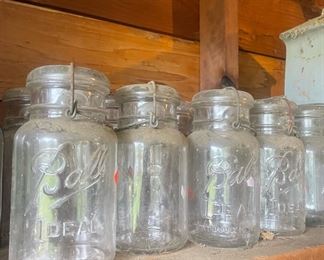 Vintage Mason Jars with Lids