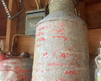 Rustic Vintage Milk Can, Antique Gas Can