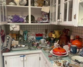 Silverware, Vintage Cookie Cutters, Antique Aluminum and Copper Jello Molds, Kitchen Utensils.