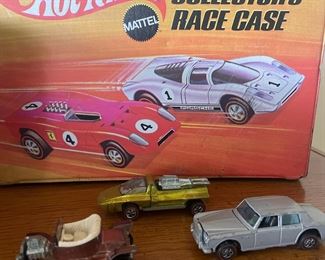 1968 Hot Wheels Redline Burnt Red Hot Heap, 1969 Hot Wheels Redline Silver Rolls-Royce, 1969 Hot Wheels Redline Hairy Hauler Hybrid