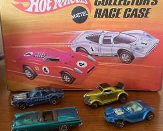 Yellow 1968 Hot Wheels Redline 1936 Ford Coupe, Aqua Green 1968 Hot Wheels Redline 1957 T Bird, Blue 1968 Hot Wheels Redline Beatnik Bandit, Blue 1967 Hot Wheels Redline Camaro 