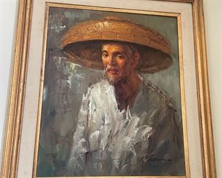 Vintage Oil Painting , Portrait of Man