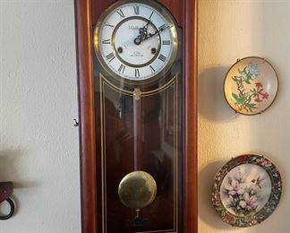 Waltham Tall Case Wall Clock, Decorative Hanging Plates