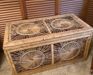 Vintage Rattan Trunk