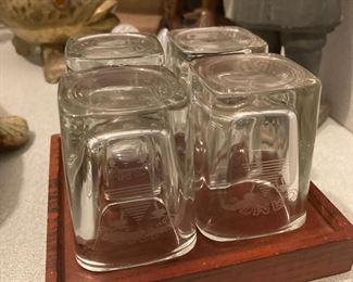 Set of 4 Square Whiskey Glasses