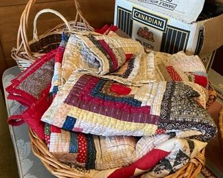 Log Cabin Patchwork Quilt