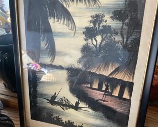 Beautiful Framed Painting - Village on the Water by Mark
