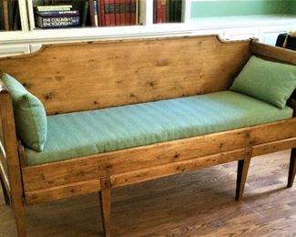 Pine Antique Bench That Converts To What May Be The Worlds Earliest Day Bed!