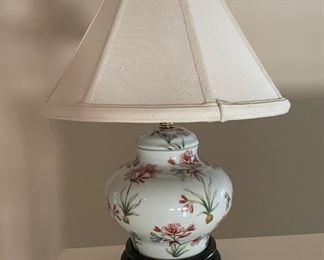Ceramic Floral Painted Lamp