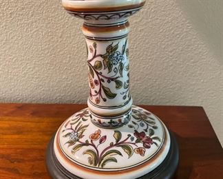 Candlestick Style Floral Design Lamp