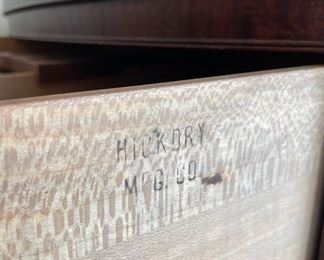 Mahogany Bow Style Front, Tall Boy Dresser by Hickory Manufacturing Co