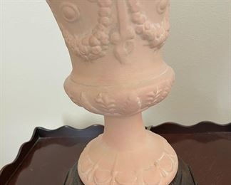Terracotta Lamp with Ornate Design