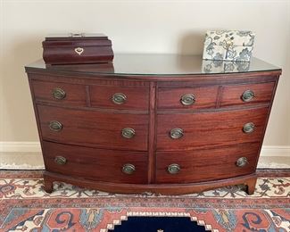 Mahogany Bow Style Front, Chest of Drawers by Hickory Manufacturing Co