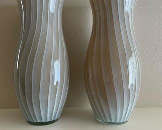 Pair of Blown Glass Vases