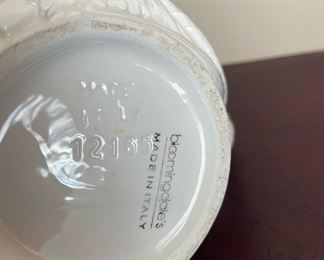 Bloomingdales White Foliage Pitcher, Made in Italy