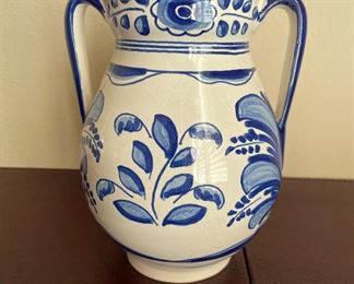 Catedral De Sevilla Double Handle Ceramic Vase, Made in Spain