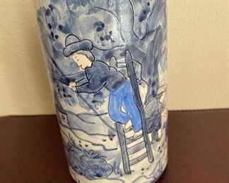 Vintage Hand Painted Pirraca Pottery/Vase, Made in Portugal