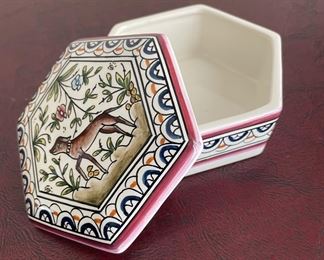 Hand Painted Trinket Box, Made in Portugal