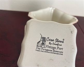 Pair of Fine Portuguese Stoneware Port Squares