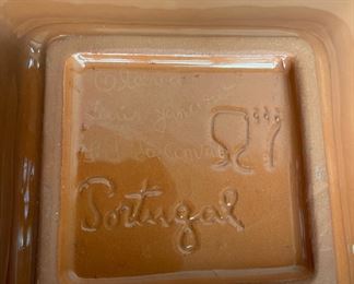 Hand Painted Square Decorative Plate, Made in Portugal