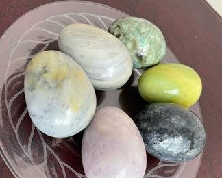 Hand Carved Stone Eggs