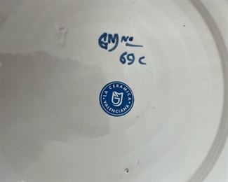 Two Intricately Painted Mexican Pottery Plates