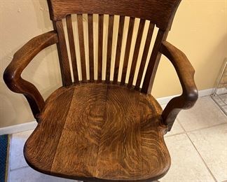 Antique Oak Office Chair