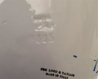 Lord &Taylor Twin Swans Ceramic Planter